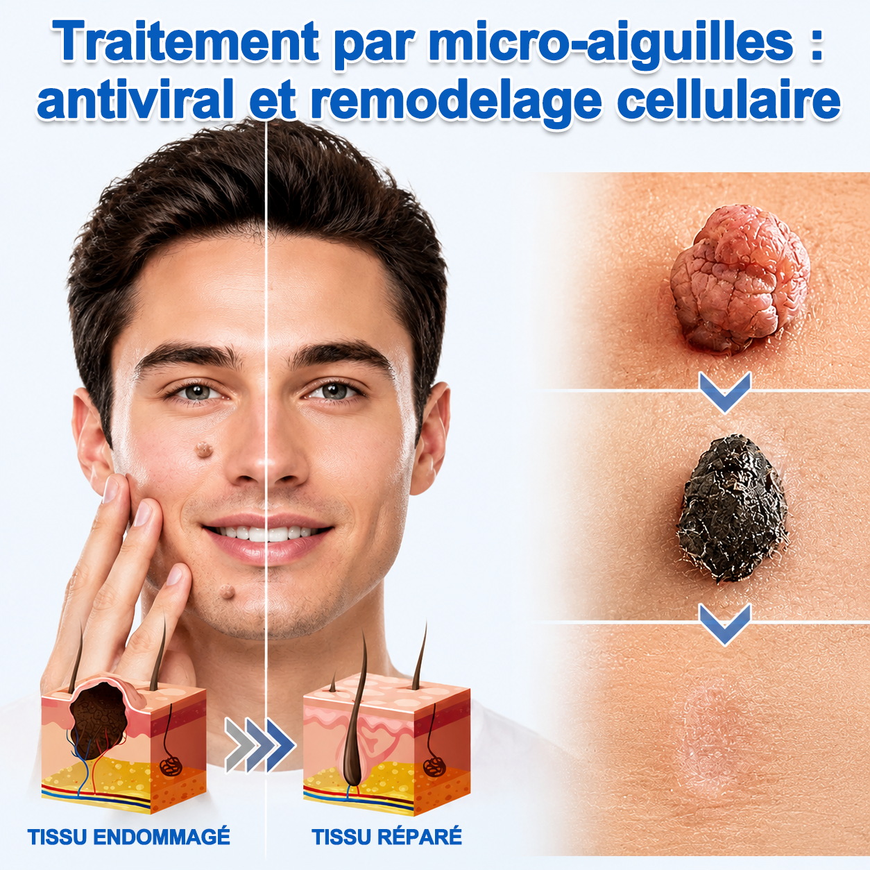 ✨Curalona® Patch micro-aiguilles et hydrocolloïde 2 en 1🍀 | Élimine les grains de beauté en relief, l'acné, les verrues planes et les acrochordons | Atténue les rides, les cicatrices et les imperfections | Patchs invisibles pour le visage et le corps