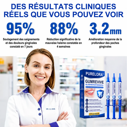 🇫🇷🦷 PURELORA® GumRevive Gel réparateur parodontal (Pour les saignements de gencives, la récession gingivale et les dents mobiles)