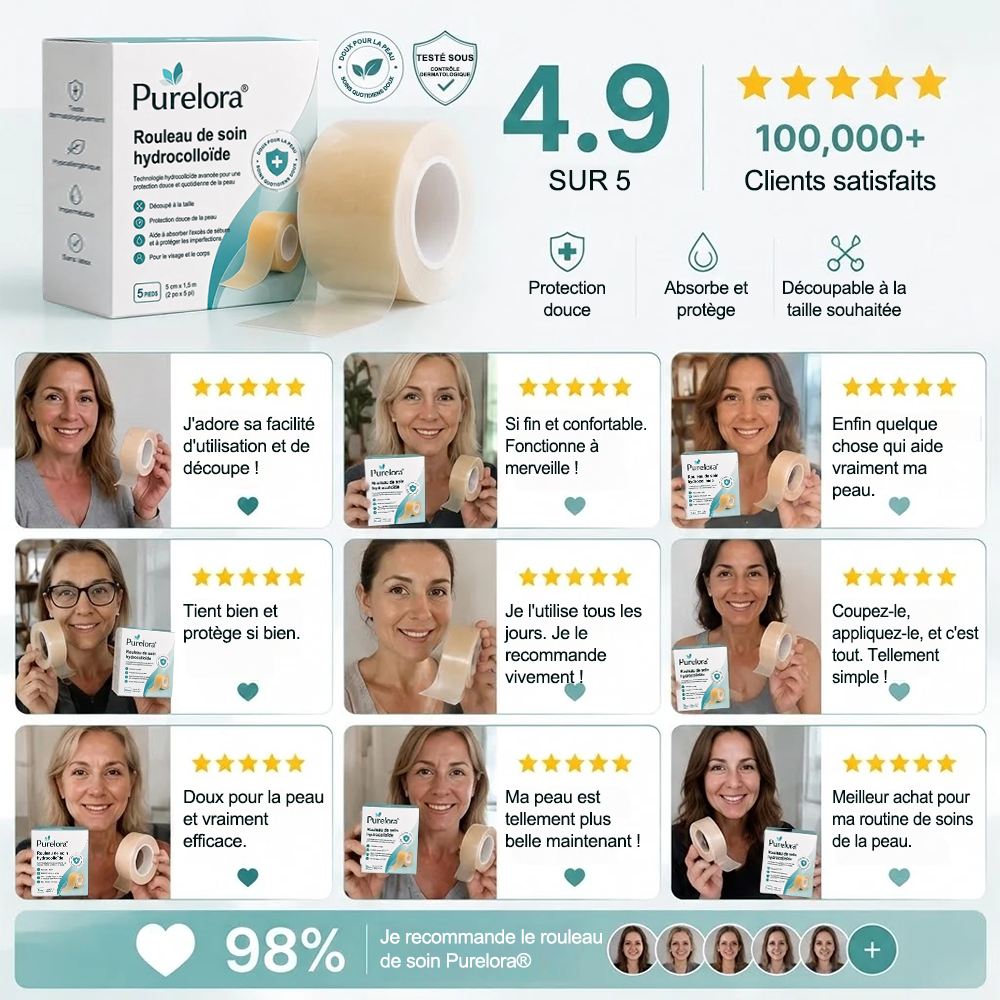 Roll soin hydratant 6 en 1 Purelora® | ✅💎 – Soin anti-acné, contrôle du sébum, atténuation des marques post-imperfections, soin des cicatrices, protection contre les imperfections et soin des pores