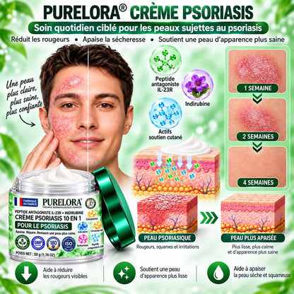 Boutique officielle | 💧 Purelora® Crème 10-en-1 au peptide antagoniste IL-23R + indirubine pour peaux sujettes au psoriasis — aide à réduire rougeurs, squames, sécheresse et démangeaisons et à soutenir la barrière cutanée.