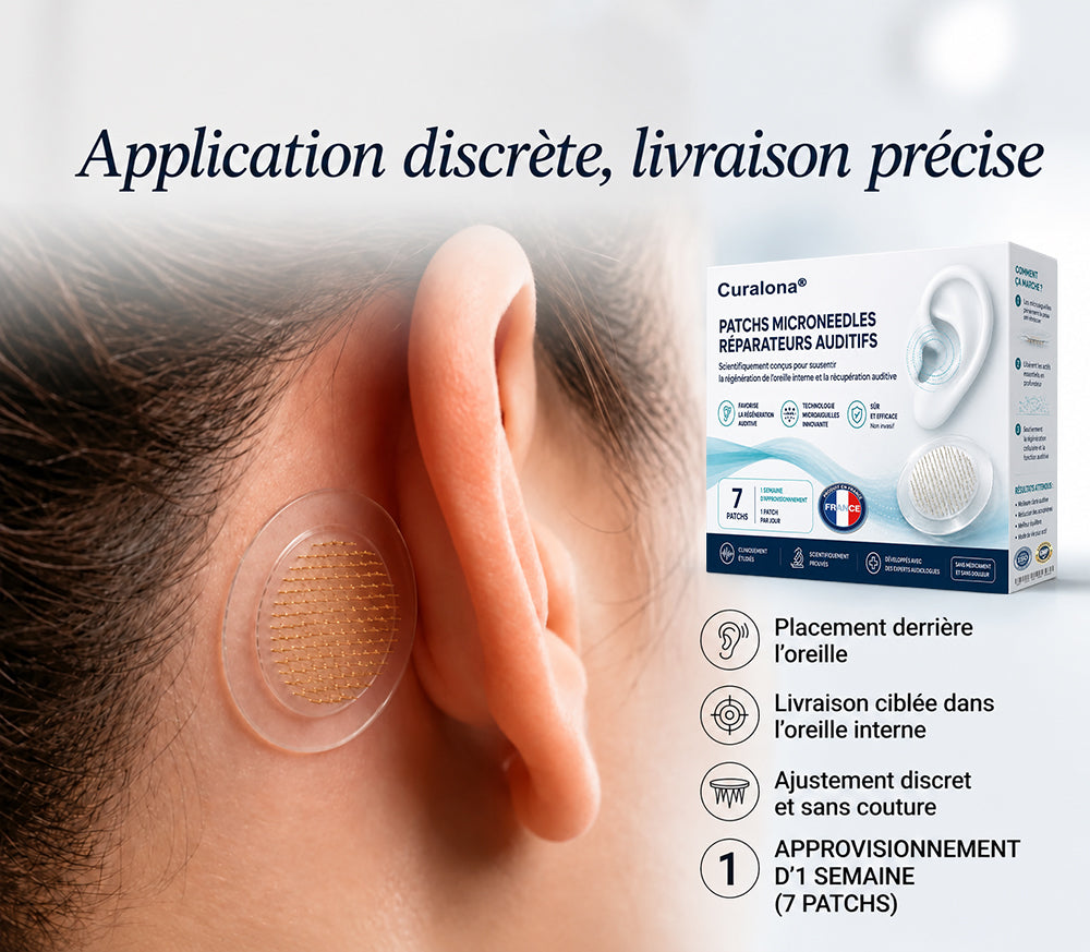 Patchs à micro-aiguilles CURALONA® pour le soutien de l'audition