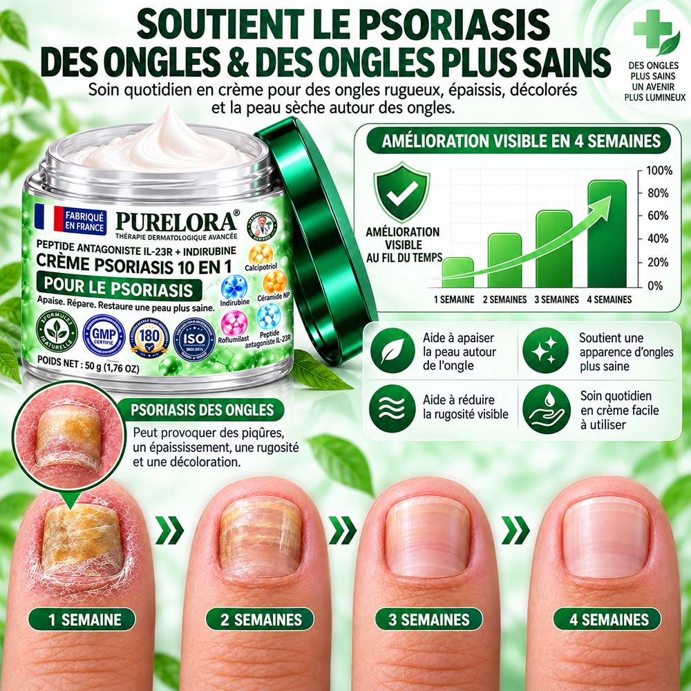 Boutique officielle | 💧 Purelora® Crème 10-en-1 au peptide antagoniste IL-23R + indirubine pour peaux sujettes au psoriasis — aide à réduire rougeurs, squames, sécheresse et démangeaisons et à soutenir la barrière cutanée.