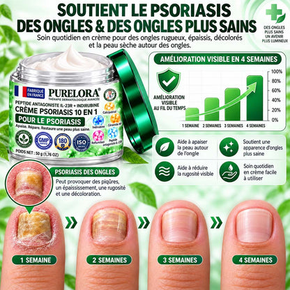 Boutique officielle | 💧 Purelora® Crème 10-en-1 au peptide antagoniste IL-23R + indirubine pour peaux sujettes au psoriasis — aide à réduire rougeurs, squames, sécheresse et démangeaisons et à soutenir la barrière cutanée.