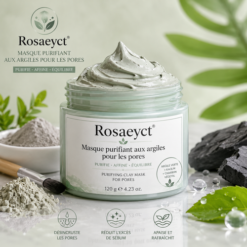 Rosaeyct® Masque purifiant aux argiles pour les pores