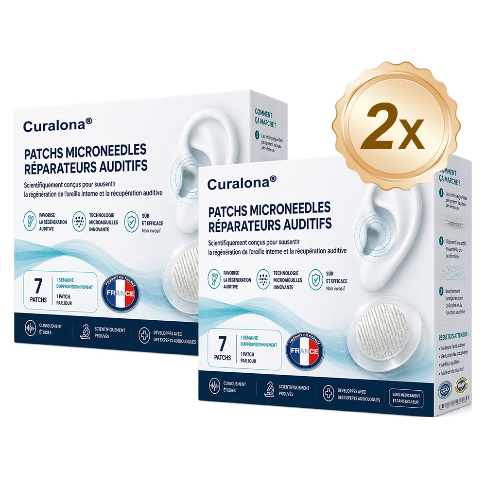 Patchs à micro-aiguilles CURALONA® pour le soutien de l'audition