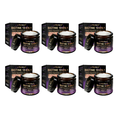 Fabriquée et expédiée depuis la France 🍁 Purelora® Crème réparatrice pour la peau à la biotine 10-en-1 — Dernier jour de promotion : -75 %