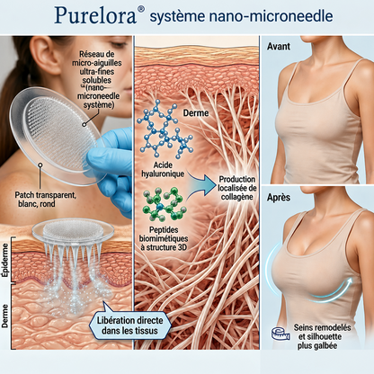 💕Purelora® Patch avancé à nano-micro-aiguilles pour l'augmentation ciblée de la poitrine