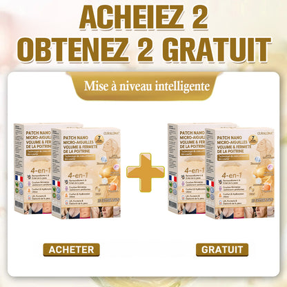 CURALONA®🏆 Patchs de nano-microneedling pour le volume, le galbe et la fermeté du buste – Formule Volufiline + Exosomes + Peptide de cuivre, boostée par la technologie de renouvellement cellulaire.