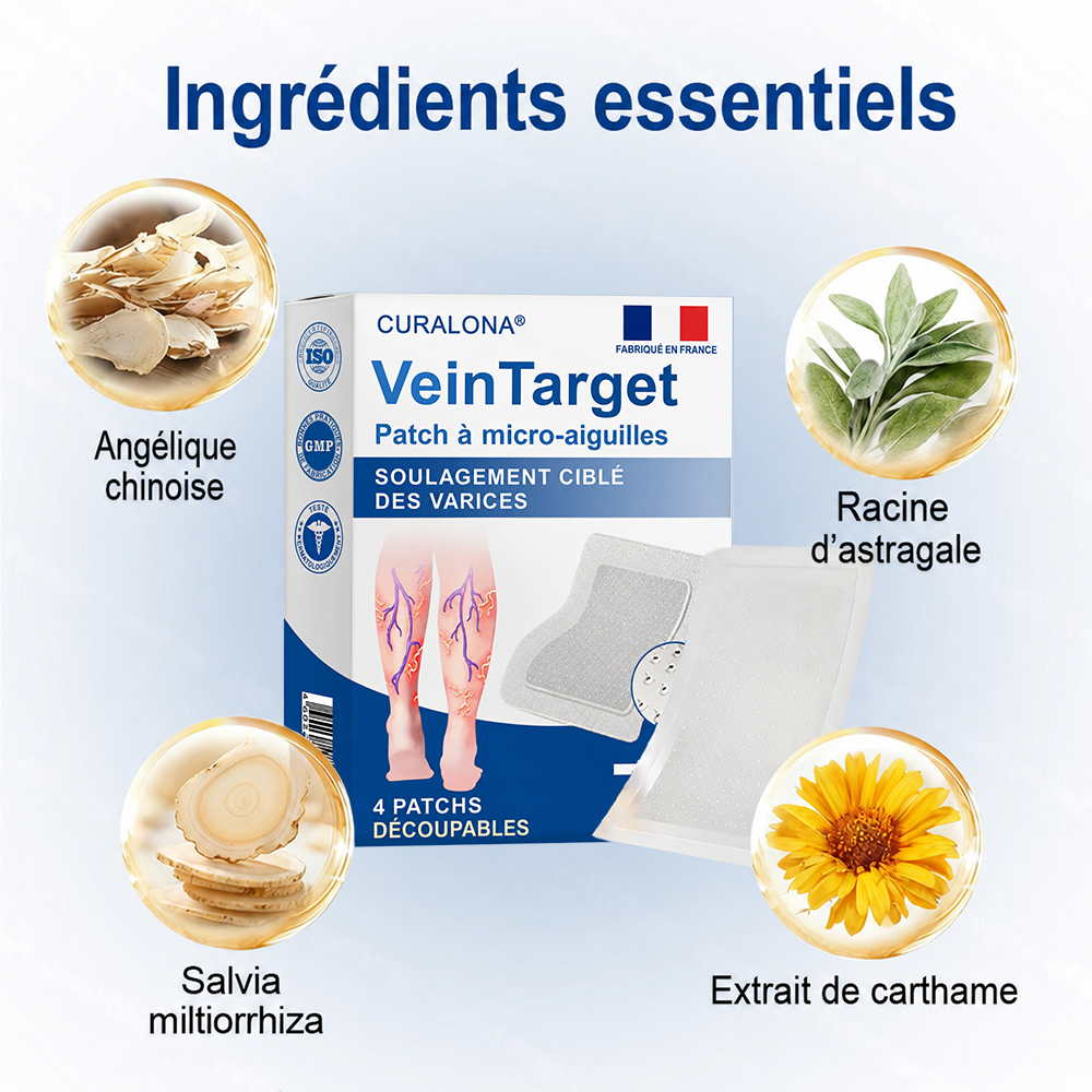 🇫🇷✨👨‍⚕️ CURALONA® VeinTarget Patch à Micro-Aiguilles ⚡ Soulagement rapide, soutien longue durée