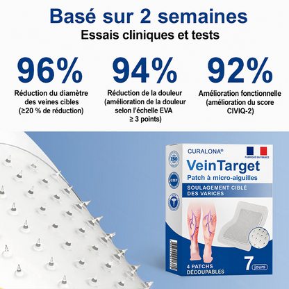 🇫🇷✨👨‍⚕️ CURALONA® VeinTarget Patch à Micro-Aiguilles ⚡ Soulagement rapide, soutien longue durée