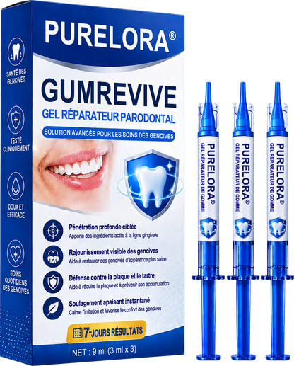 🇫🇷🦷 PURELORA® GumRevive Gel réparateur parodontal (Pour les saignements de gencives, la récession gingivale et les dents mobiles)