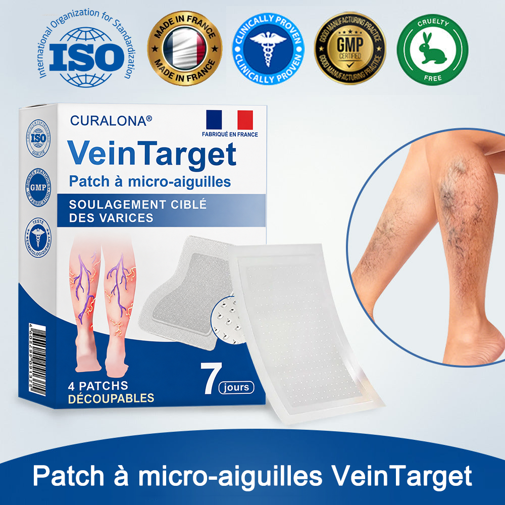 🇫🇷✨👨‍⚕️ CURALONA® VeinTarget Patch à Micro-Aiguilles ⚡ Soulagement rapide, soutien longue durée