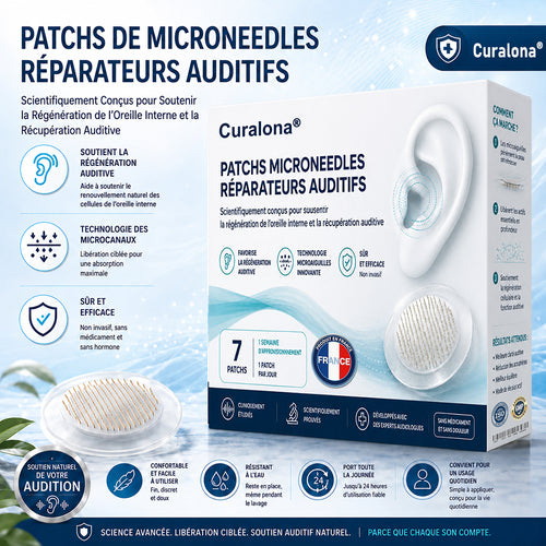 Patchs à micro-aiguilles CURALONA® pour le soutien de l'audition