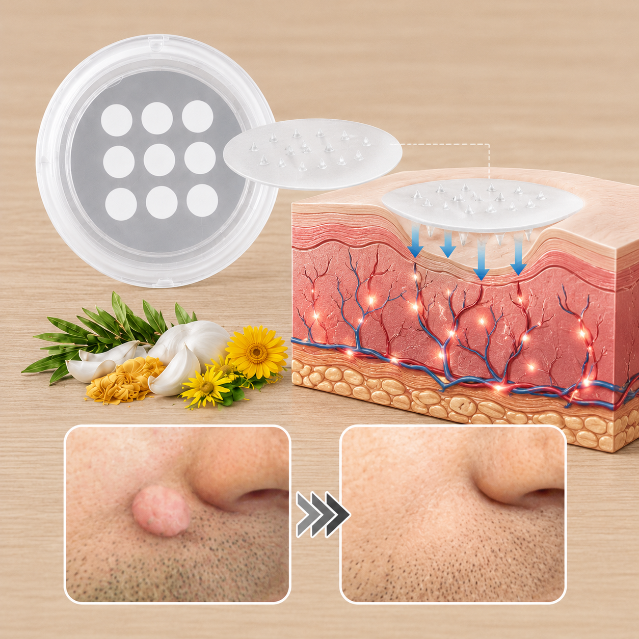 ✨Curalona® Patch micro-aiguilles et hydrocolloïde 2 en 1🍀 | Élimine les grains de beauté en relief, l'acné, les verrues planes et les acrochordons | Atténue les rides, les cicatrices et les imperfections | Patchs invisibles pour le visage et le corps
