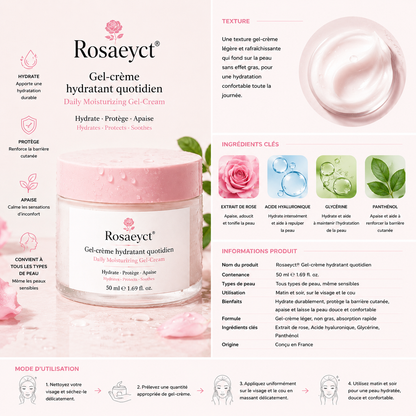 Rosaeyct® Gel-crème hydratant quotidien