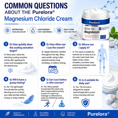 Crème au chlorure de magnésium PURELORA® | Soulagez la sciatique en seulement 15 minutes !
